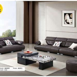 Sofa Da Sinh Thái Hiện Đại Nhập Khẩu TP-6820 Kiểu Dáng Sang Trọng