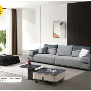 Sofa Băng Da Sinh Thái Phối Nỉ TP-9265 Hiện Đại Nhập Khẩu