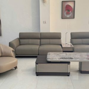 Sofa Da Bò Có Ghế Chỉnh Điện Hiện Đại AT-0582 Nhập Khẩu