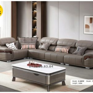Sofa Da Sinh Thái Hiện Đại Nhập Khẩu TP-K68 Cho Phòng Khách Rộng